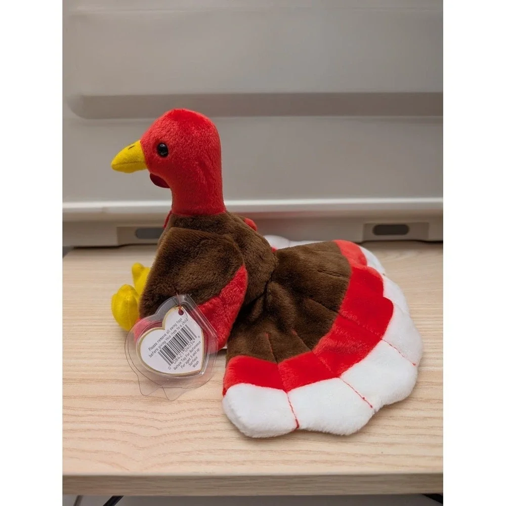 Vintage Ty Beanie Babies Gobbles‎ Turkey Plush Stuffed Animal Kids Collectibles